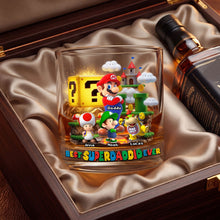 Load image into Gallery viewer, Best Super Dad Ever - Personalized Retro Game Dad Round Glass Glass PopCulturePrints