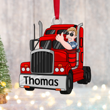 Load image into Gallery viewer, Custom Trucker Christmas Ornament - Personalized Gift Ornament PopCulturePrints