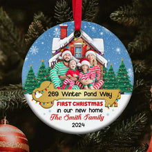 Load image into Gallery viewer, Personalized First Christmas in New Home Ornament Ornament PopCulturePrints