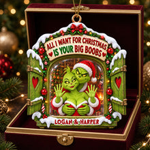 Load image into Gallery viewer, Cheeky Couple Holiday Ornament - Personalized Christmas Gifts For Couple 07ohdt071026 Ornament PopCulturePrints