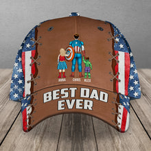 Load image into Gallery viewer, Personalized 'Best Dad Ever' Classic Cap - Custom Super Dad Design Caps PopCulturePrints