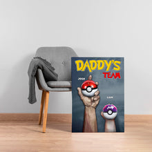 Load image into Gallery viewer, Personalized Daddy's Team Canvas Print - Unique Father's Day Gift Poster & Canvas PopCulturePrints