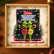 Load image into Gallery viewer, Besties Quote Ornament - Personalized Christmas Gift for Friends Ornament PopCulturePrints