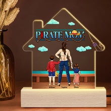 Load image into Gallery viewer, Personalized Pirate Mom LED Light - Custom Gift for Mother's Day Led Night Light PopCulturePrints