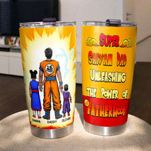 Load image into Gallery viewer, “Super Saiyan Mom Unleashing the Power of Motherhood” - Personalized Tumbler, Perfect Gift for Mom, Grandma & More Tumbler Cup PopCulturePrints