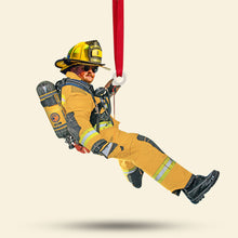 Load image into Gallery viewer, Personalized Firefighter Photo Ornament - Heroic Tribute Keepsake Ornament PopCulturePrints
