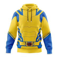 Load image into Gallery viewer, Dual Superhero Costume Hoodie - Wolverine and Deadpool Mashup AOP Products PopCulturePrints