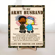Load image into Gallery viewer, To My Army Wife - Personalized Wood Sign - Unique Gifts for Veterans & Military Couples Wood Sign PopCulturePrints