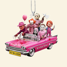 Load image into Gallery viewer, "We're Going Slashing!" - Personalized Horror Characters Car Ornament - Custom Gifts for Horror Movie Fans Ornament PopCulturePrints