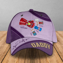 Load image into Gallery viewer, Custom Superhero Dad Cap - Personalized with Kids' Names Caps PopCulturePrints