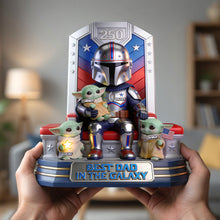 Load image into Gallery viewer, Best Dad In The Galaxy Light Box - Personalized Gift for Dad Light Box PopCulturePrints