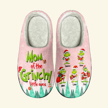 Load image into Gallery viewer, Personalized Grinch Christmas Slippers for Mom Shoes PopCulturePrints