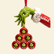 Load image into Gallery viewer, “Celebrate Family Joy with Our Green Monster Ornament” - Personalized Christmas Ornament for Family - Ideal Gift for Loved Ones Ornament PopCulturePrints