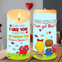 Load image into Gallery viewer, Personalized LED Candle for Couples - Unique Romantic Valentine's Day Gifts Led Candle PopCulturePrints