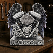 Load image into Gallery viewer, Gone Riding in Heaven - Personalized Acrylic Plaque for Bikers Shaped Plaques PopCulturePrints