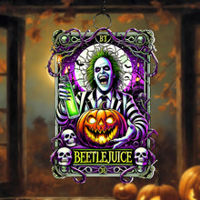 Load image into Gallery viewer, Beetlejuice Halloween Suncatcher Ornament - Unique Gift for Horror Fans Suncatcher PopCulturePrints