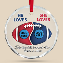 Load image into Gallery viewer, Personalized Football Couple Christmas Ornament - Perfect Valentine's Day Gifts Ornament PopCulturePrints