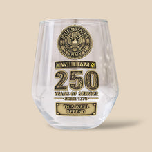 Load image into Gallery viewer, “Honoring Valor, Celebrating Legacy” - Military 250th Anniversary Glass Egg Cup Personalized Gift for Veterans Glass Egg Cup PopCulturePrints