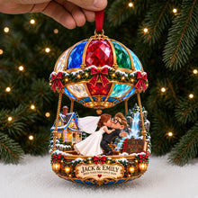 Load image into Gallery viewer, “Love Soars High!” - Hot Air Balloon Couple Ornament - Personalized Gifts for Couples