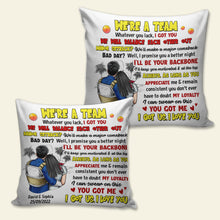Load image into Gallery viewer, Personalized Couple's Pillow - 'I Got Us, I Love You' Pillow PopCulturePrints