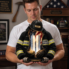 Load image into Gallery viewer, “Honoring Heroes, Lighting Memories” - Firefighter Memorial Heaven Acrylic Light Box - Personalized Custom Gift for Loved Ones