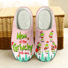 Load image into Gallery viewer, Personalized Grinch Christmas Slippers for Mom Shoes PopCulturePrints