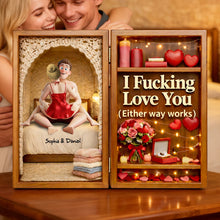 Load image into Gallery viewer, "I Fucking Love You" - Sassy Couple Acrylic Plaque - Personalized Gifts for Couples Shaped Plaques PopCulturePrints
