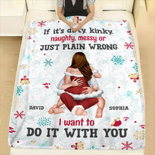Load image into Gallery viewer, Personalized Kinky Christmas Blanket for Couples Blanket PopCulturePrints