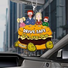 Load image into Gallery viewer, Drive Safe, We Love You - Personalized Family Car Ornament Ornament PopCulturePrints