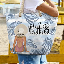 Load image into Gallery viewer, “Sandy Days Await!” – Personalized Beach Bag for Unique Girls' Beach Trips Beach Bag PopCulturePrints
