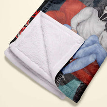Load image into Gallery viewer, Custom Horror Movie Blanket for Couples - Personalized Valentine's Day Gifts Blanket PopCulturePrints