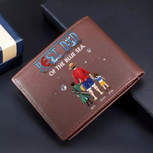 Load image into Gallery viewer, Best Dad of the Blue Sea Personalized PU Leather Wallet Leather Wallet PopCulturePrints