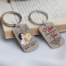 Load image into Gallery viewer, Personalized Naughty Couple Keychain - Custom Couple Gift Keychains PopCulturePrints