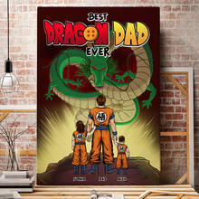 Load image into Gallery viewer, Best Dragon Dad Ever Personalized Canvas Print Poster & Canvas PopCulturePrints
