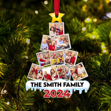 Load image into Gallery viewer, Custom Family Photo Christmas Tree Ornament - 2024 Edition Ornament PopCulturePrints