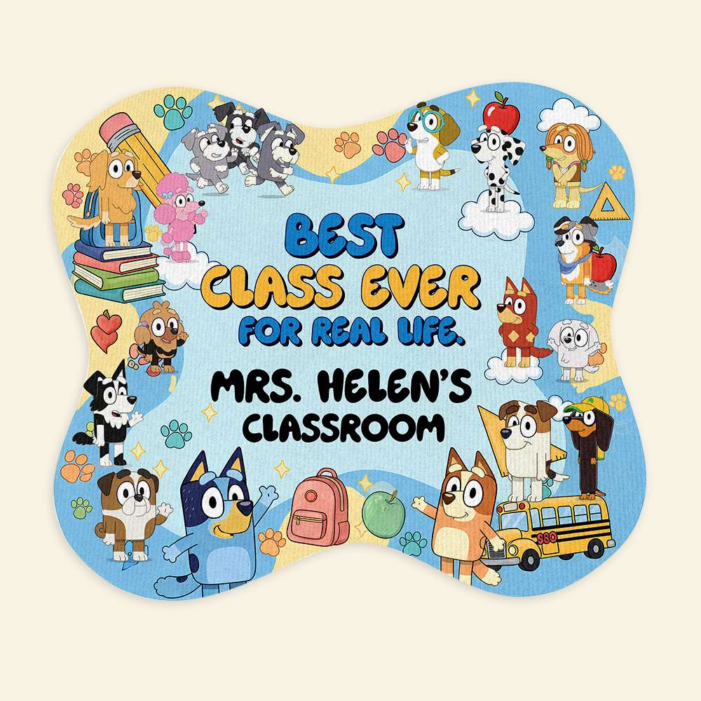 Best Class Ever Doormat - Personalized Gift for Teachers, Students and Classroom Lovers Doormat PopCulturePrints