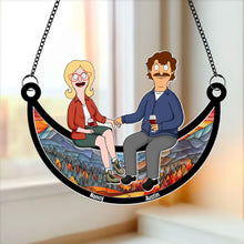 Load image into Gallery viewer, Personalized Couple Suncatcher Ornament | Unique Valentine's Day Gifts for Couples Ornament PopCulturePrints