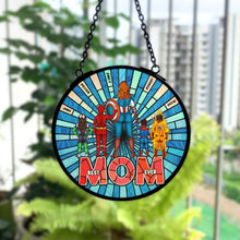 Load image into Gallery viewer, “Best Mom Ever” - Personalized Stained Glass Sunburst for Moms and Grandmas Ornament PopCulturePrints