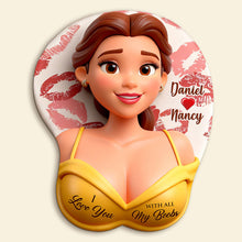 Load image into Gallery viewer, "I Love You With All My Boobs" - Sassy Girl 3D Mouse Pad - Personalized Gift for Couples Mouse Pads PopCulturePrints
