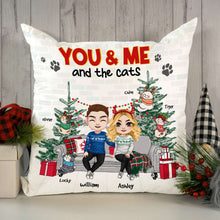 Load image into Gallery viewer, Personalized Cat Lover Pillow - Couple Gift | Christmas Special | Valentine's Day Gifts Pillow PopCulturePrints