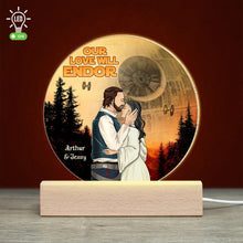 Load image into Gallery viewer, Personalized 3D LED Light for Couples - Our Love Will Endor Led Night Light PopCulturePrints