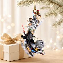 Load image into Gallery viewer, "Slide into Fun: Celebrate with the Elliptical Snow Slide Acrylic Ornament - Personalized Gift for All Occasions!"