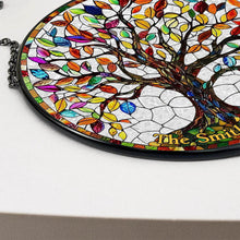 Load image into Gallery viewer, Personalized Family Tree Stained Glass Window Hanging Ornament PopCulturePrints