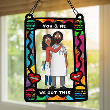 Load image into Gallery viewer, Personalized Cartoon Couple Suncatcher - Unique Valentine's Day Gifts for Couples Ornament PopCulturePrints
