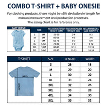Load image into Gallery viewer, Happy First Father's Day as my DADDY - Personalized Combo T-Shirt & Baby Onesie for Dad and Grandpa T-shirt PopCulturePrints