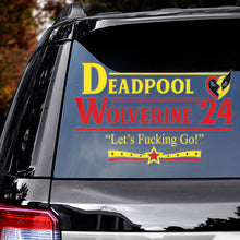 Load image into Gallery viewer, Personalized Deadpool & Wolverine '24 Decal - Let's Go! Decal Sticker PopCulturePrints