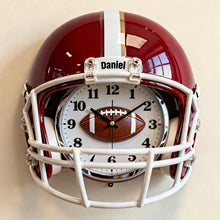 Load image into Gallery viewer, Time to Score: Personalized Football Helmet Hanging Wall Clock - Unique Gift for Sports Lovers Hanging Wall Clock PopCulturePrints