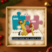 Load image into Gallery viewer, Together We Just Fit - Personalized Couple Ornament Ornament PopCulturePrints