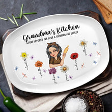 Load image into Gallery viewer, Grandma's Kitchen: Where Memories Are Made - Personalized Plate for Grandmas & Moms Plate PopCulturePrints