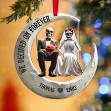 Load image into Gallery viewer, Personalized Skull Couple Ornament | Christmas & Valentine's Day Gifts Ornament PopCulturePrints